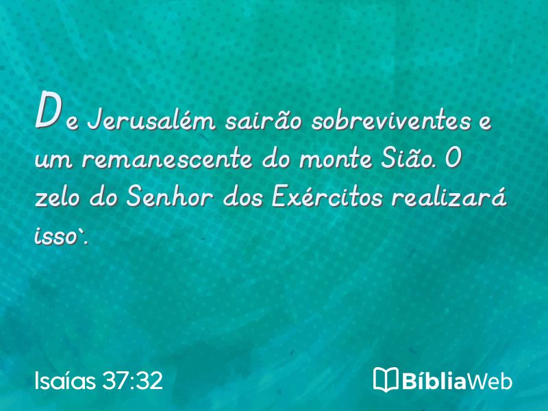 Isaías 37:32 em imagem para compartilhar