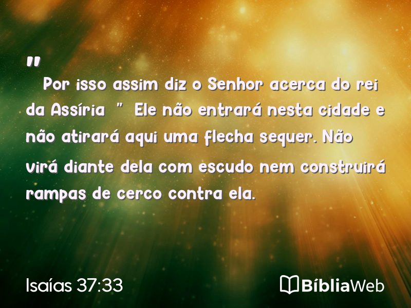 Isaías 37:33 em imagem para compartilhar