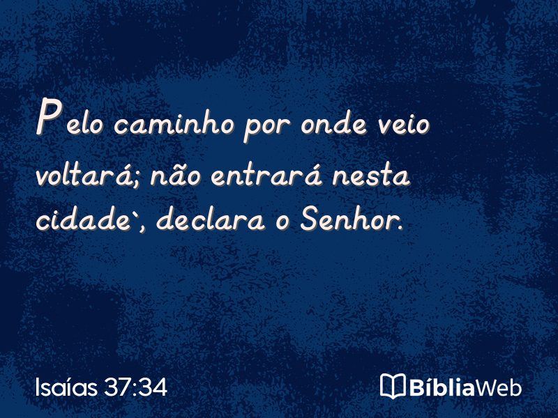Isaías 37:34 em imagem para compartilhar