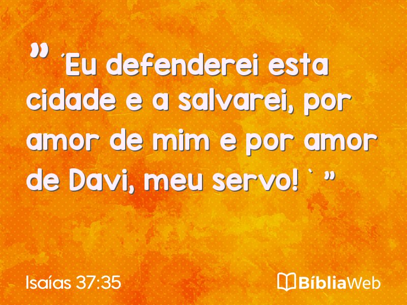 Isaías 37:35 em imagem para compartilhar