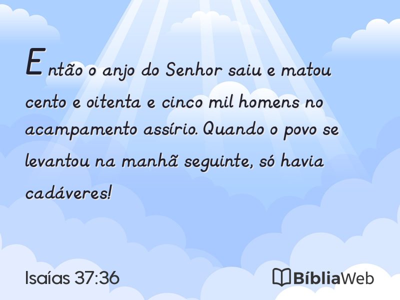Isaías 37:36 em imagem para compartilhar