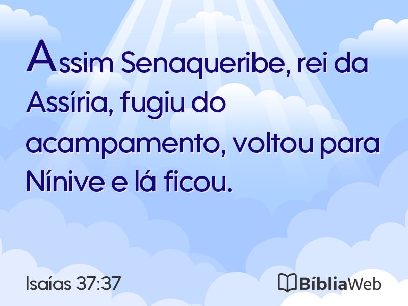 Isaías 37:37 em imagem para compartilhar