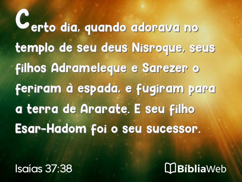 Isaías 37:38 em imagem para compartilhar