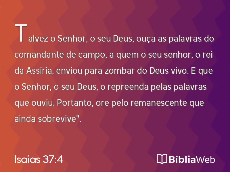 Isaías 37:4 em imagem para compartilhar