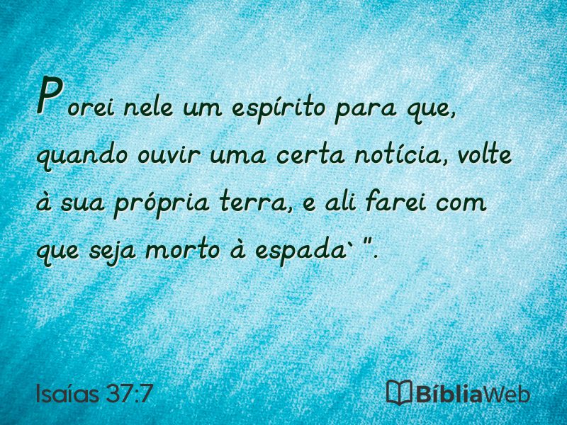 Isaías 37:7 em imagem para compartilhar