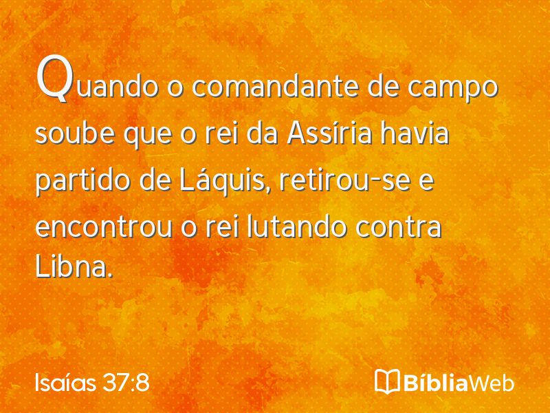 Isaías 37:8 em imagem para compartilhar