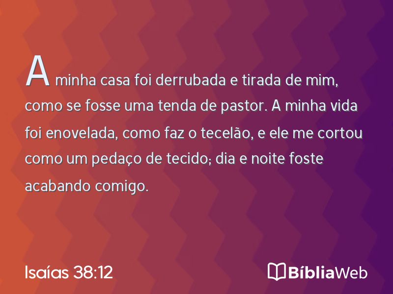 Isaías 38:12 em imagem para compartilhar