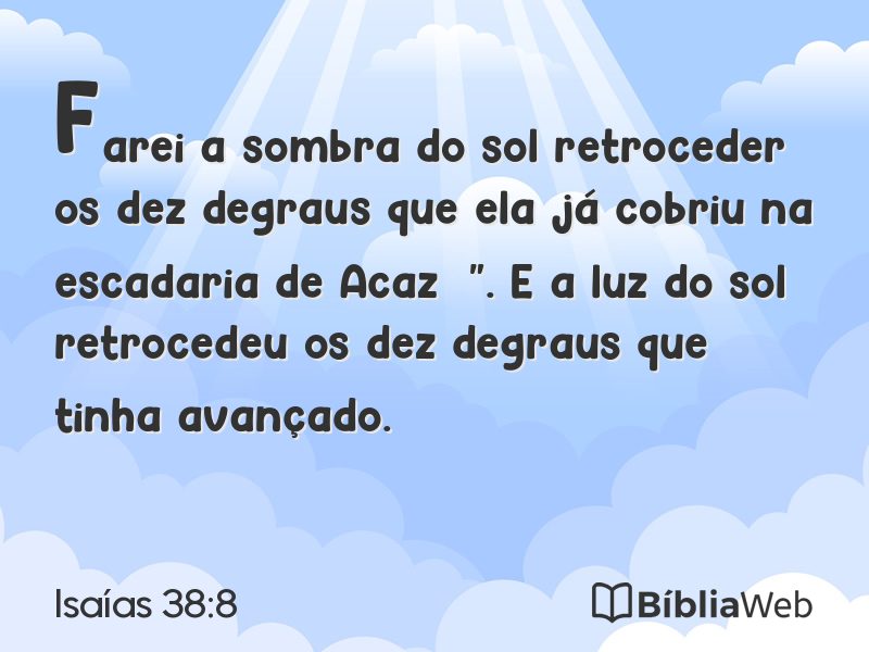 Isaías 38:8 em imagem para compartilhar