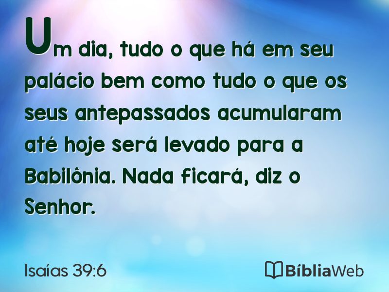 Isaías 39:6 em imagem para compartilhar