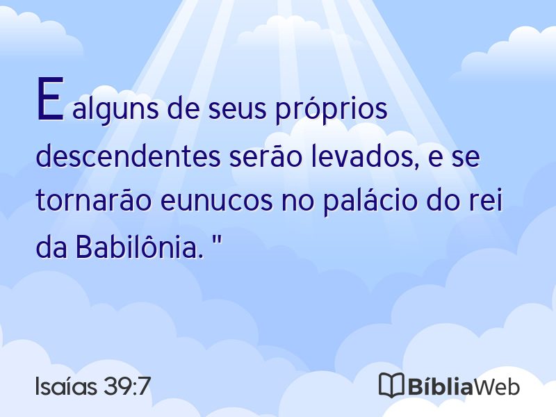 Isaías 39:7 em imagem para compartilhar