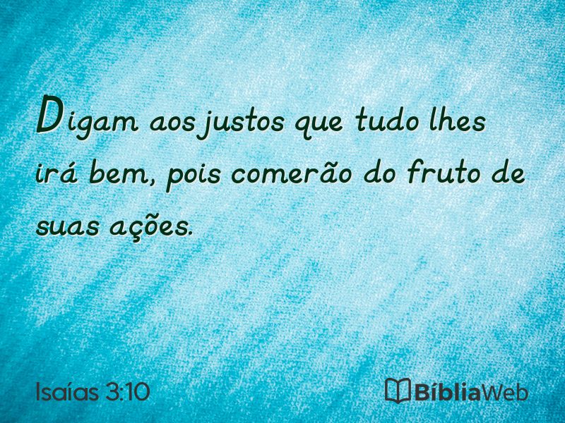Isaías 3:10 em imagem para compartilhar