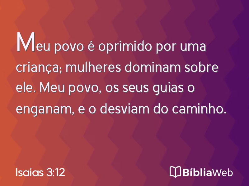 Isaías 3:12 em imagem para compartilhar