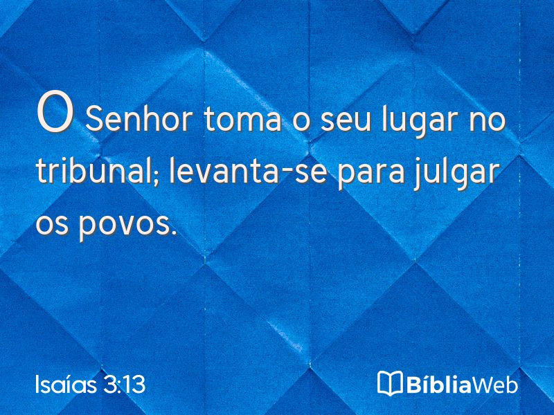 Isaías 3:13 em imagem para compartilhar
