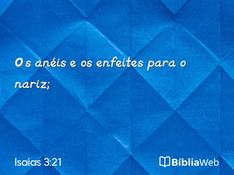 Isaías 3:21 em imagem para compartilhar