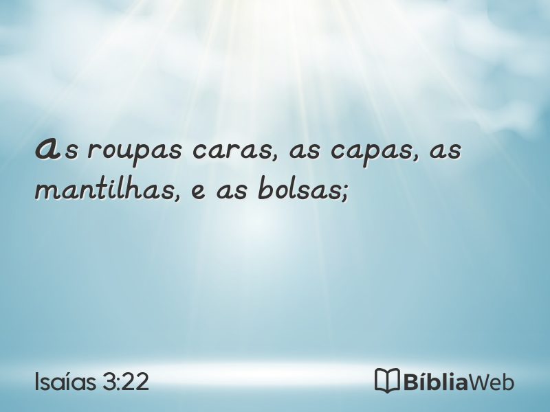 Isaías 3:22 em imagem para compartilhar
