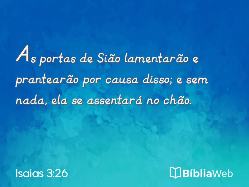 Isaías 3:26 em imagem para compartilhar