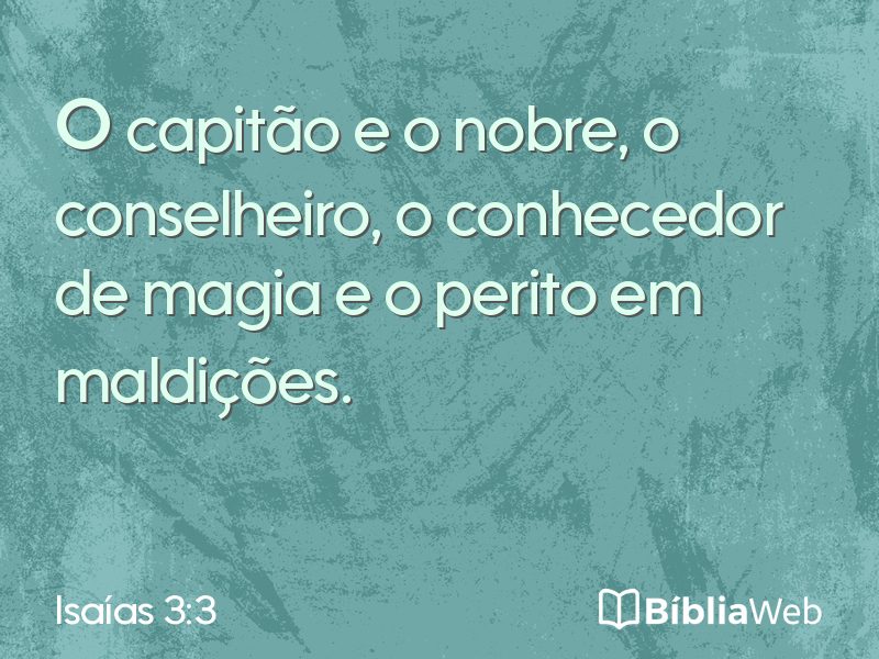 Isaías 3:3 em imagem para compartilhar