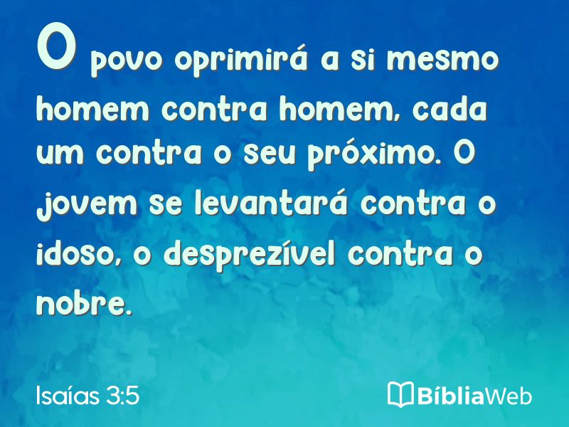 Isaías 3:5 em imagem para compartilhar