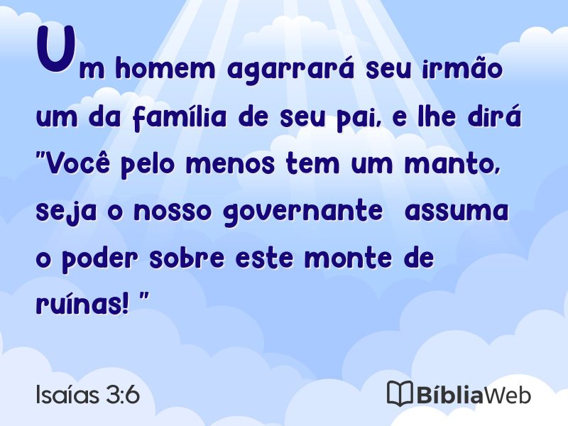 Isaías 3:6 em imagem para compartilhar