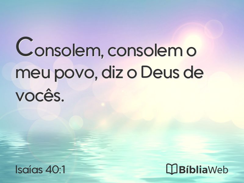 Isaías 40:1 em imagem para compartilhar