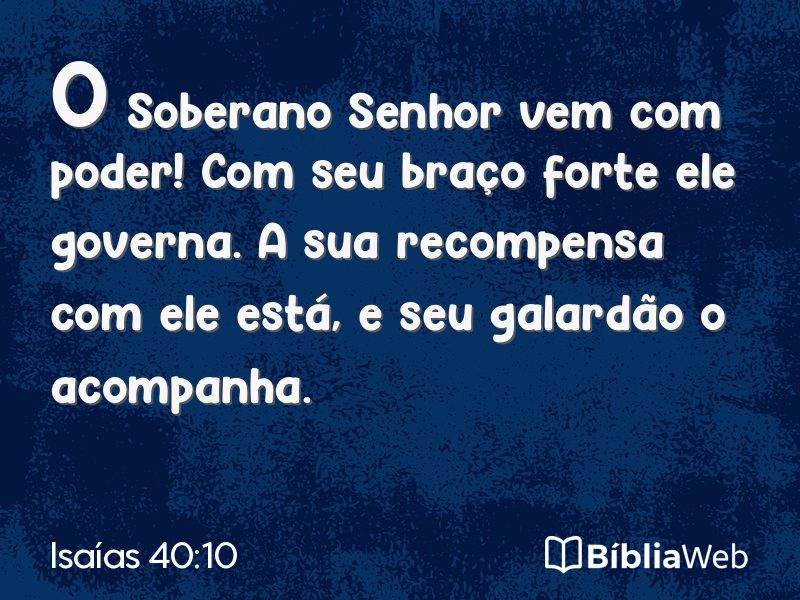 Isaías 40:10 em imagem para compartilhar