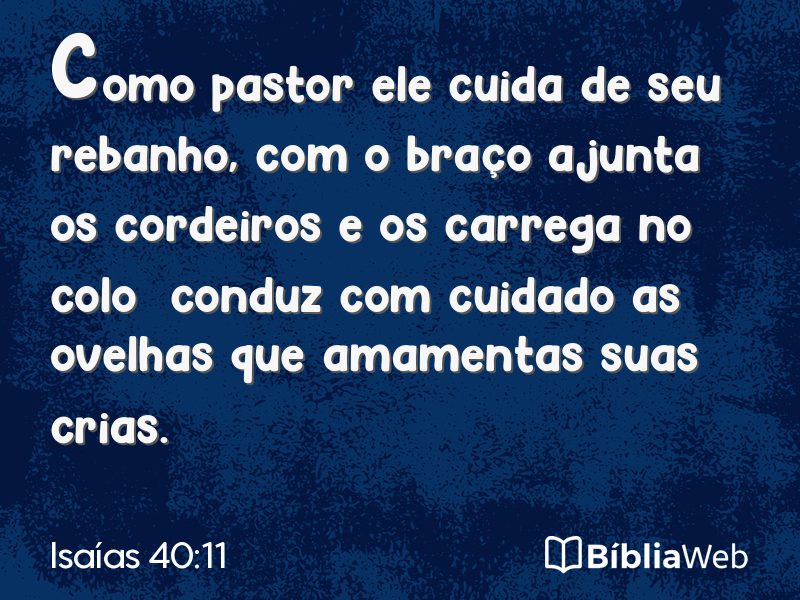 Isaías 40:11 em imagem para compartilhar