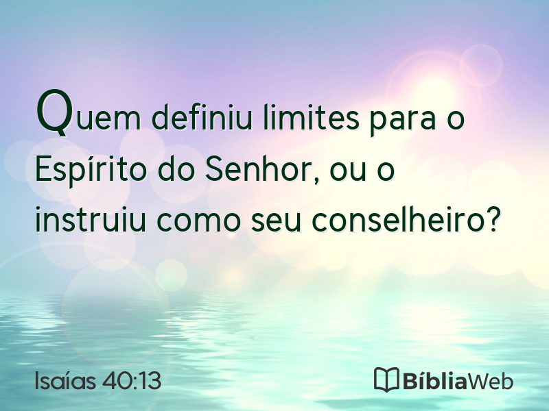 Isaías 40:13 em imagem para compartilhar