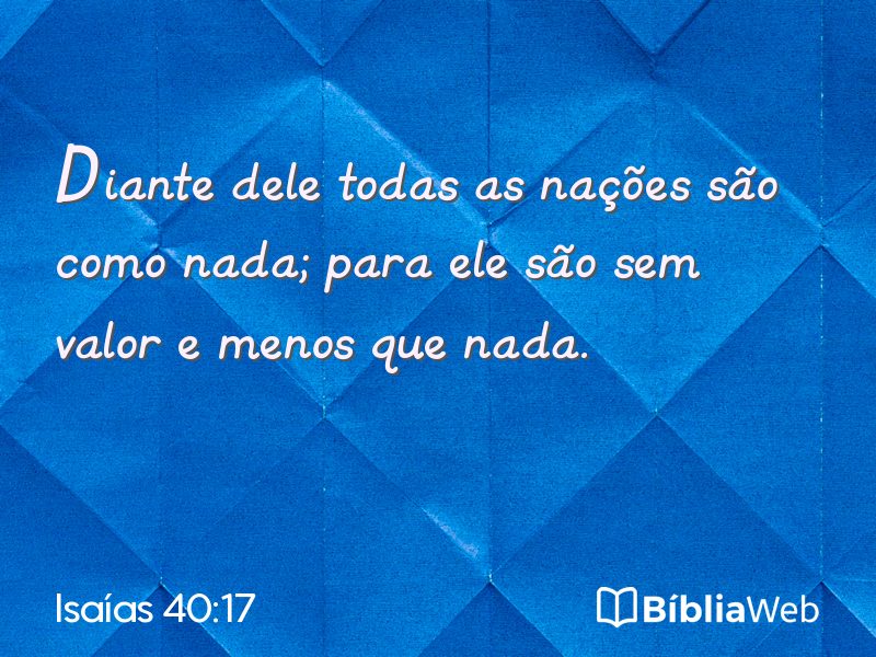 Isaías 40:17 em imagem para compartilhar