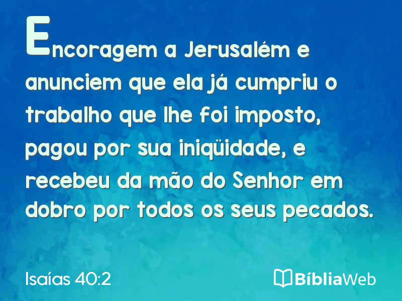 Isaías 40:2 em imagem para compartilhar