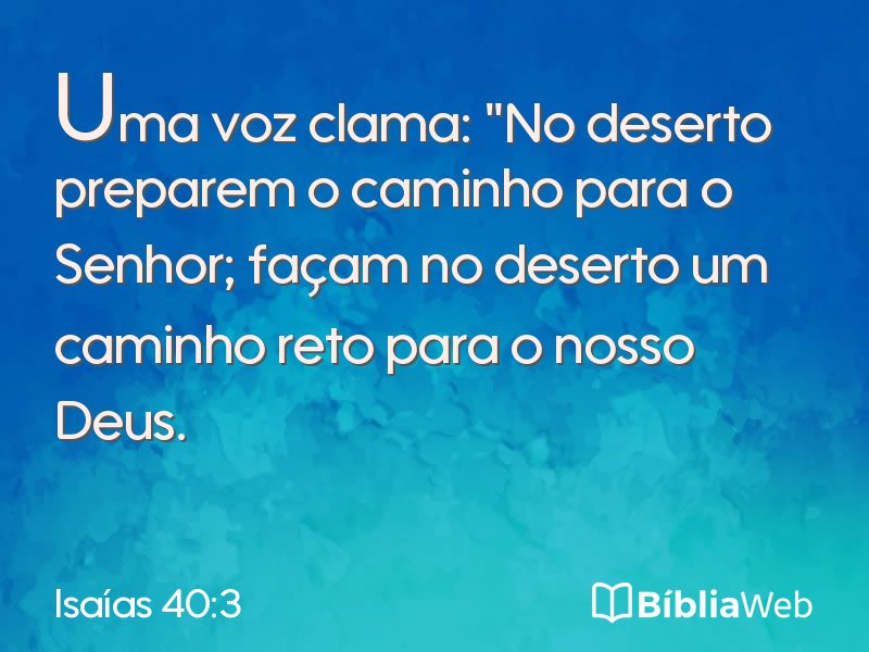 Isaías 40:3 em imagem para compartilhar