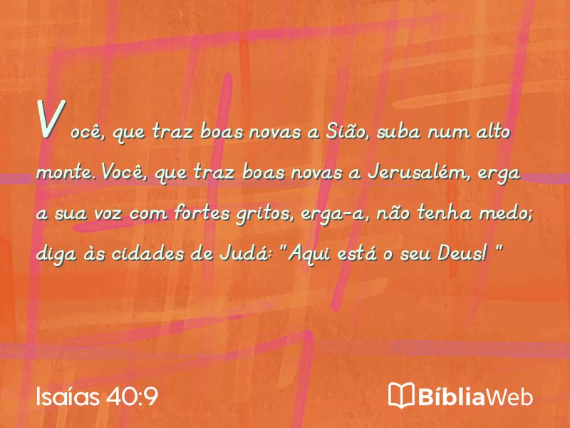 Isaías 40:9 em imagem para compartilhar