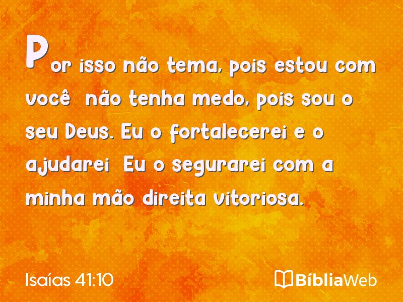 Isaías 41:10 em imagem para compartilhar