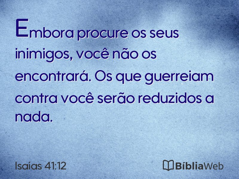 Isaías 41:12 em imagem para compartilhar