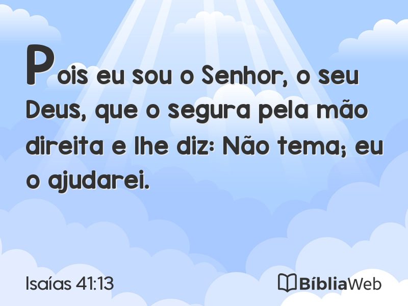 Isaías 41:13 em imagem para compartilhar