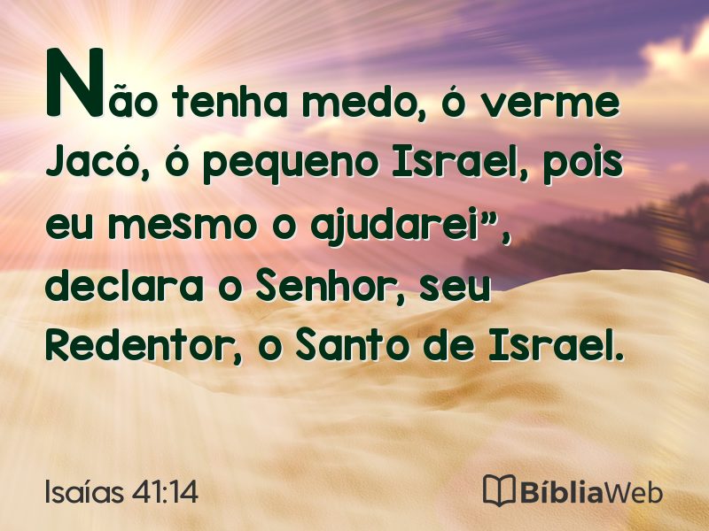 Isaías 41:14 em imagem para compartilhar