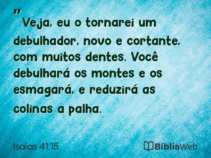 Isaías 41:15 em imagem para compartilhar