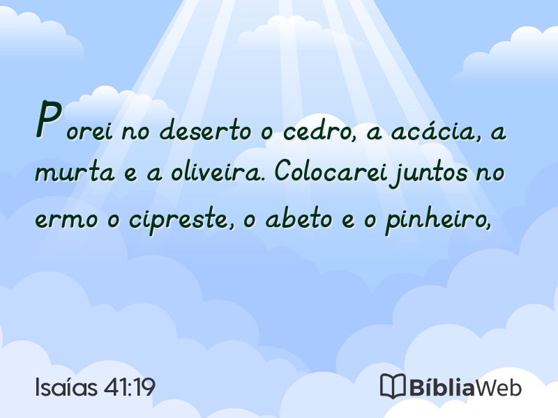 Isaías 41:19 em imagem para compartilhar