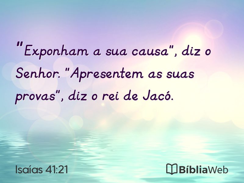 Isaías 41:21 em imagem para compartilhar