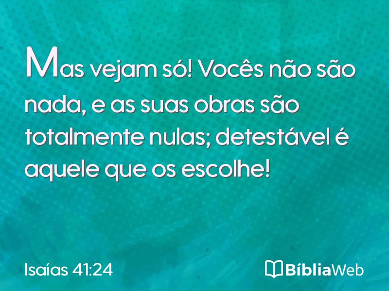 Isaías 41:24 em imagem para compartilhar