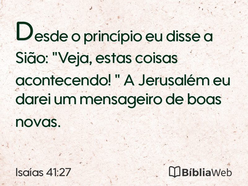 Isaías 41:27 em imagem para compartilhar