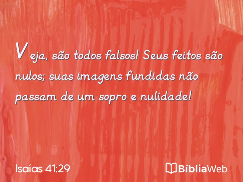 Isaías 41:29 em imagem para compartilhar