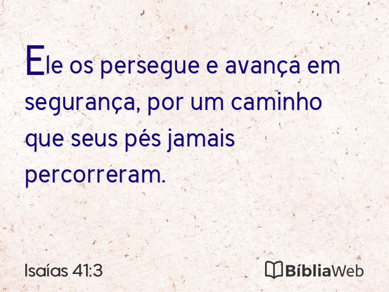 Isaías 41:3 em imagem para compartilhar