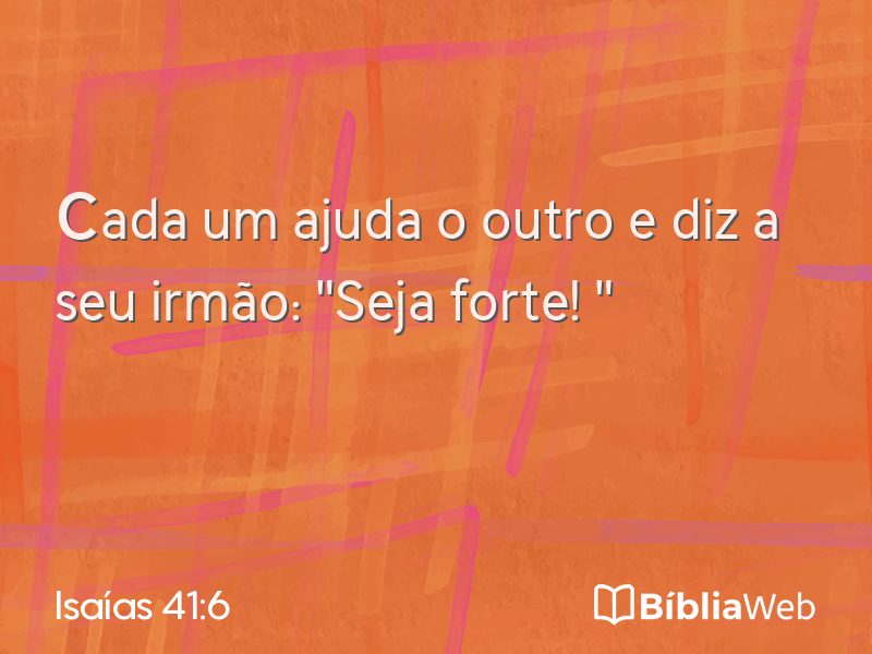 Isaías 41:6 em imagem para compartilhar