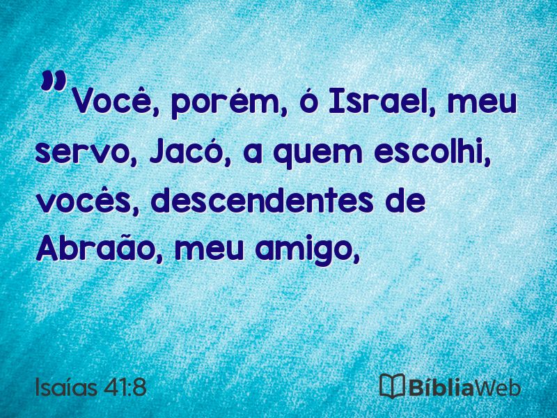 Isaías 41:8 em imagem para compartilhar