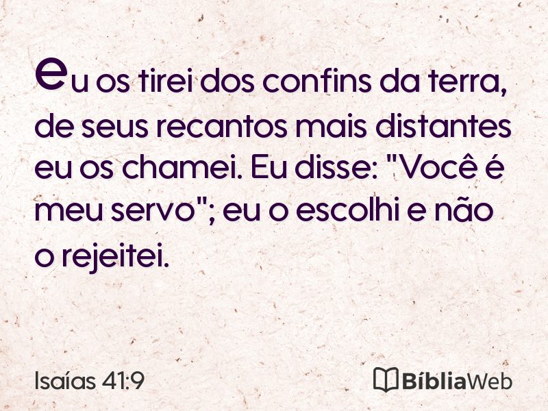 Isaías 41:9 em imagem para compartilhar