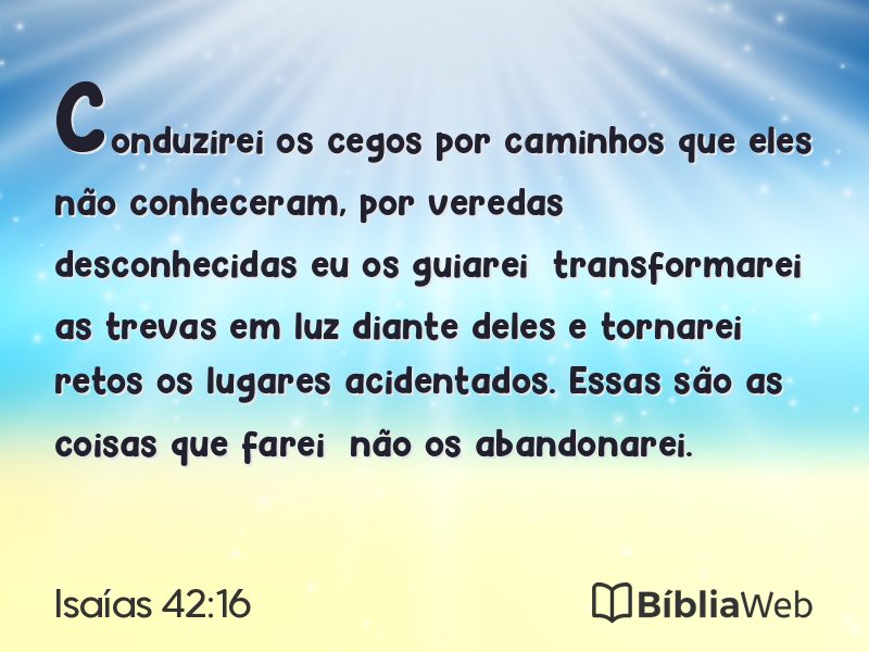 Isaías 42:16 em imagem para compartilhar