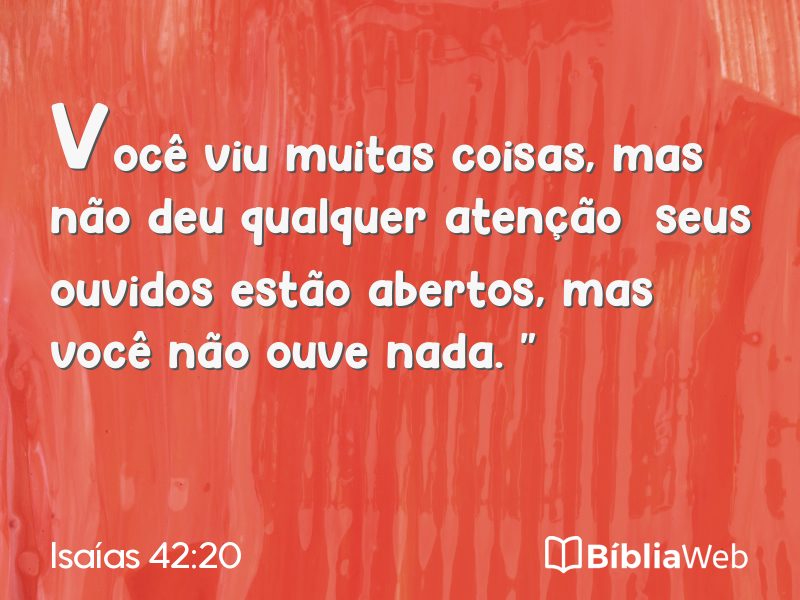 Isaías 42:20 em imagem para compartilhar