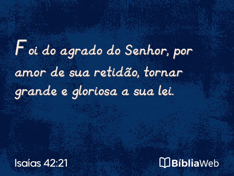 Isaías 42:21 em imagem para compartilhar