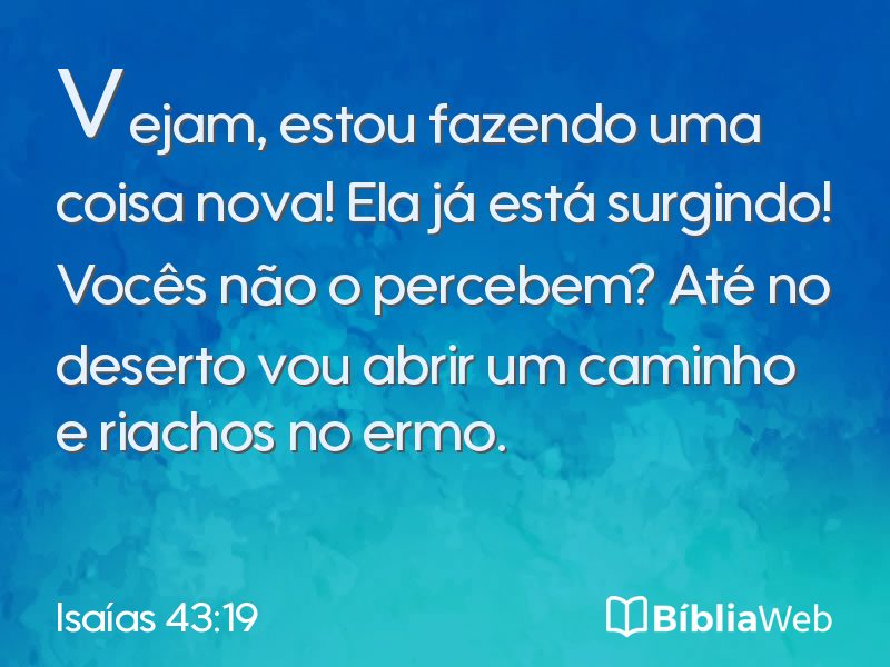 Isaías 43:19 em imagem para compartilhar