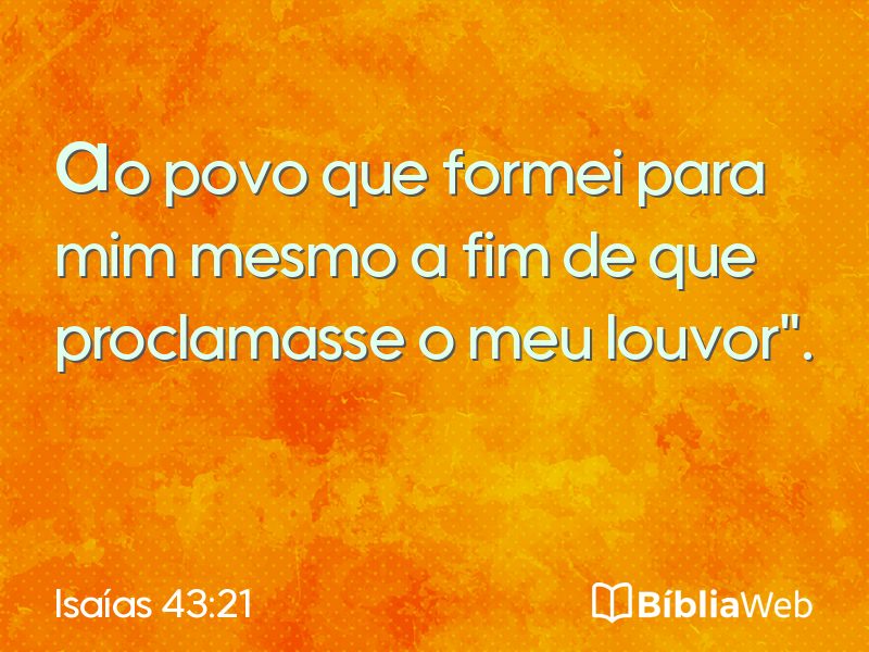 Isaías 43:21 em imagem para compartilhar